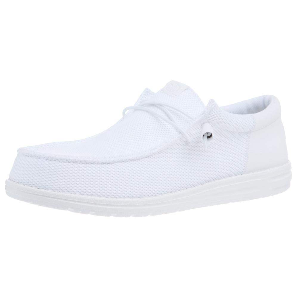 Hey Dude Men`s Wally All White Casual Shoe