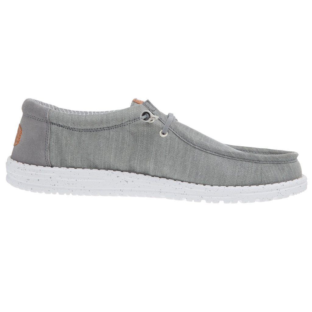 Hey Dude Men`s Wally Elevated Basic Grey Casual Shoe