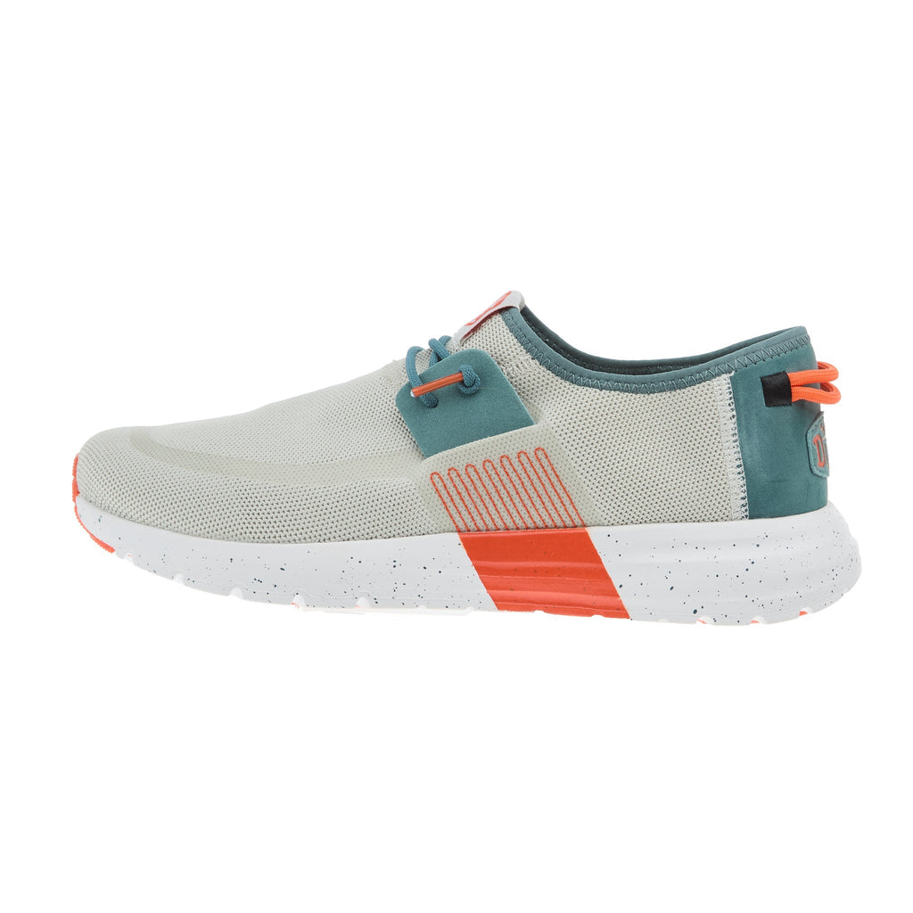 Hey Dude Men`s Sirocco Active Blue Grey/Orange Casual Shoe