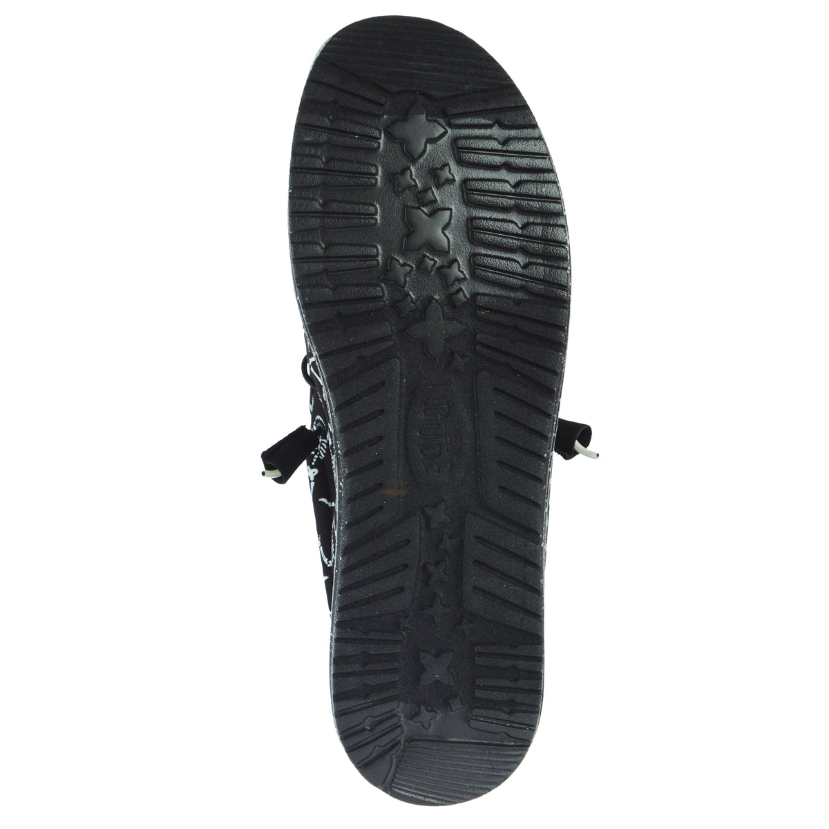 Hey Dude Men`s Wally Skeletons Black Casual Shoe